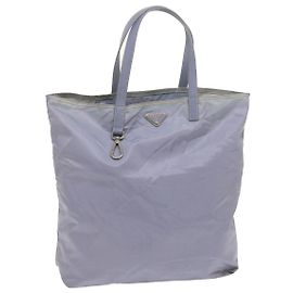 PRADA Einkaufstasche Nylon Hellblau Auth ac2744 Hellblau