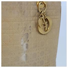 Christian Dior-Christian Dior Canage Shoulder Bag Nylon Beige Auth ep3036-Beige