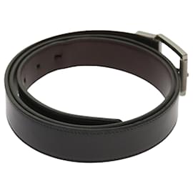 Gucci-GUCCI Belt Leather 38.6""-40.2"" Black Auth ti1520-Black