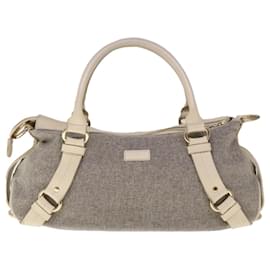 Burberry-BURBERRY Blue Label Shoulder Bag Wool Gray Auth ac2666-Grey