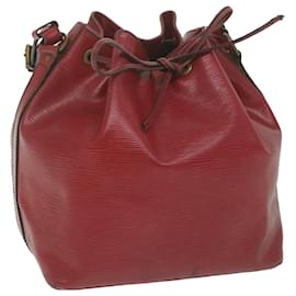 Louis Vuitton-LOUIS VUITTON Epi Petit Noe Shoulder Bag Red M44107 LV Auth 64991-Red