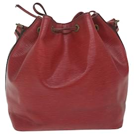 Louis Vuitton-Bolsa de ombro LOUIS VUITTON Epi Petit Noe vermelha M44107 Autenticação de LV 64991-Vermelho
