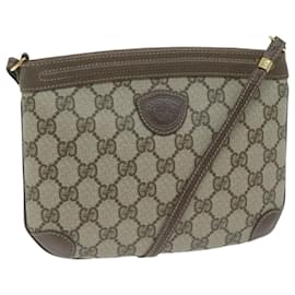 Gucci-GUCCI GG Supreme Shoulder Bag PVC Leather Beige 007 58 6075 8031 Auth ep3055-Beige