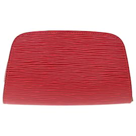 Louis Vuitton-LOUIS VUITTON Epi Dauphine PM Bolsa Vermelha M48447 Autenticação de LV 64908-Vermelho