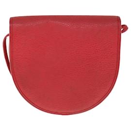 Christian Dior-Christian Dior Shoulder Bag Leather Red Auth th4513-Red
