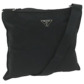 Prada-PRADA Shoulder Bag Nylon Black Auth ac2658-Black