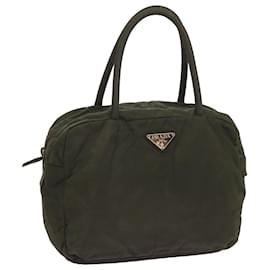 Prada-PRADA Hand Bag Nylon Green Auth ac2745-Green