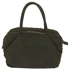 Prada-PRADA Hand Bag Nylon Green Auth ac2745-Green