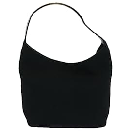 Gucci-GUCCI Shoulder Bag Canvas Black Auth bs11738-Black