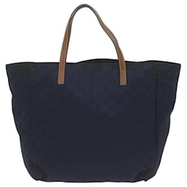 Gucci-Bolso tote de lona GUCCI GG Azul marino 282439 Auth ac2645-Azul marino