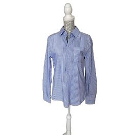 Camicia Karl Lagerfeld in cotone a righe blu e bianca Bianco Blu