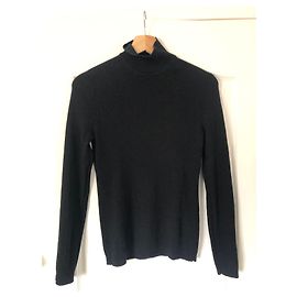 Suéter de lã preto justo Prada Preto