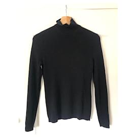 Prada Schwarzer Wollpullover Tailliert Schwarz