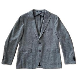 Smalto Wool and Cashmere Herringbone Blazer Jacket Other