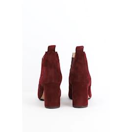 Chloé-Leather boots-Dark red