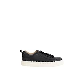 Chloé-Leather sneakers-Black