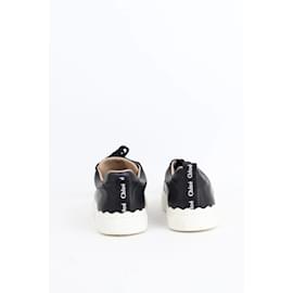 Chloé-Leather sneakers-Black
