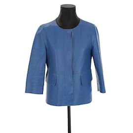 Marni-Leather coat-Blue
