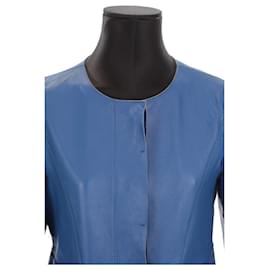 Marni-Leather coat-Blue