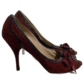 VALENTINO GARAVANI Heels T.EU 36.5 Suede Dark red