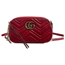 Gucci-GUCCI Borse T.  Leather-Rosso