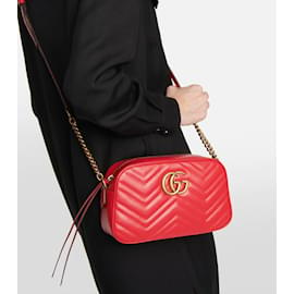 Gucci-GUCCI  Handbags T.  leather-Red