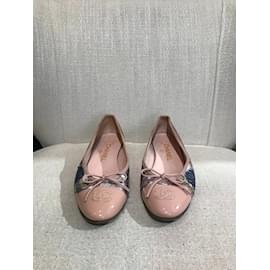 Chanel-CHANEL Ballerinas T.EU 36.5 Exotische Leder-Pink