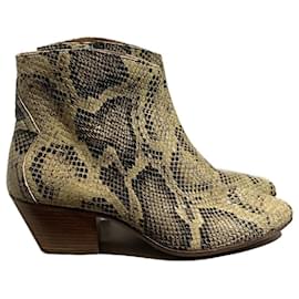 Isabel Marant-ISABEL MARANT  Ankle boots T.eu 38 Exotic leathers-Beige