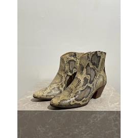 Isabel Marant-ISABEL MARANT  Ankle boots T.eu 38 Exotic leathers-Beige