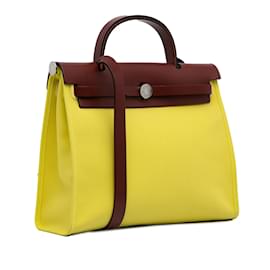 Hermès-HERMES Sacs à mainCuir-Jaune