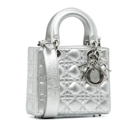 Dior-DIOR HandbagsLeather-Silvery