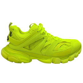 Balenciaga-Balenciaga Neon Yellow Mesh Sneakers-Yellow