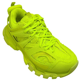 Balenciaga-Balenciaga Neon Yellow Mesh Sneakers-Yellow