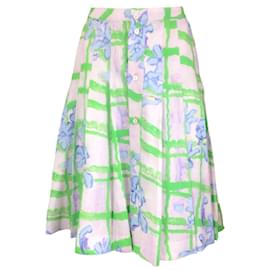 Marni-Marni Mauve Multi 2023 Pleated Floral Printed Midi Skirt-Multiple colors