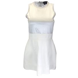 Fendi-Fendi - Mini-robe sans manches métallisée argentée-Argenté