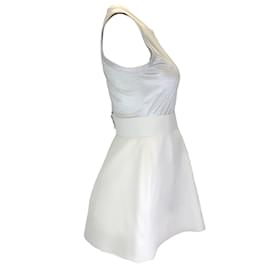 Fendi-Fendi - Mini-robe sans manches métallisée argentée-Argenté