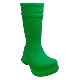 Balenciaga-Balenciaga Crocs Grass Green Eva Rain Boots-Green