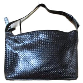 Stéphane Kelian Bolsa de couro preta, trançado. Preto