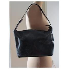 Stéphane Kelian-black leather bag, braided.-Black