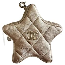 Chanel-Chanel-Geldbörse mit goldenem Stern-Gold hardware