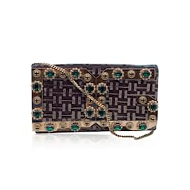 Dolce & Gabbana-Verzierte Abendtaschen-Clutch mit Kettenriemen-Mehrfarben