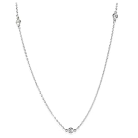 Tiffany & Co-TIFFANY & CO. ELSA PERETTI 5 Station Diamonds by the Yard Neclace, platinum-Silvery,Metallic