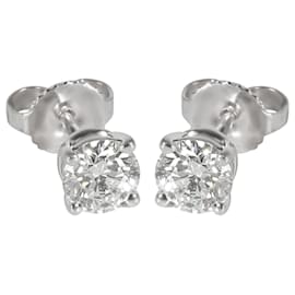 Tiffany & Co-TIFFANY & CO. Orecchini a perno della Collezione Diamond in Platino I VS1 0.94 ctw-Argento,Metallico