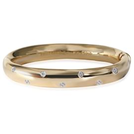 Tiffany & Co-TIFFANY & CO. Etoile Bangle in 18k yellow gold/platinum 0.3 ctw-Silvery,Metallic