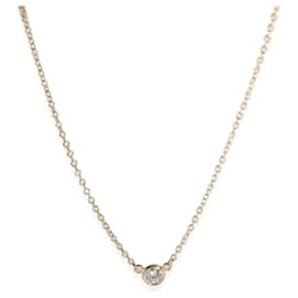 Tiffany & Co-TIFFANY & CO. Elsa Peretti Diamonds by the Yard Anhänger, 18K YG 0.08 ctw-Silber,Metallisch