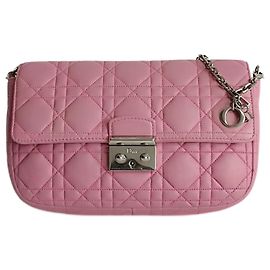 Bolsa Christian Dior Miss Dior Promenade em couro rosa Rosa