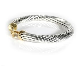 David Yurman-David Yurman Cable Collectibles Bracelet in 18k yellow gold/sterling silver 0.09-Silvery,Metallic