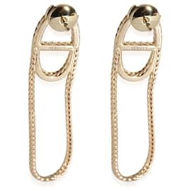 Hermès-Hermès Chaine d'ancre Danae Earrings in 18k yellow gold-Silvery,Metallic