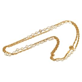 Chanel-Collar con hilo forrado de perlas artificiales-Otro