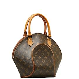Louis Vuitton-Louis Vuitton Monogram Ellipse PM Handbag M51127 Brown PVC Leather in Very Good Condition-Brown